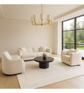 Agkhome Ivory 7277 %100 Yün Parça Halı 180x120 Cm