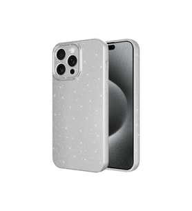 Apple iPhone 15 Pro Max Uyumlu Kılıf Kamera Korumalı Simli Lüks Zore Koton Kapak (Gümüş)