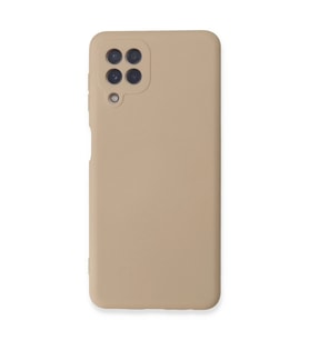 Samsung Galaxy A22 Kılıf Nano İçi Kadife Silikon - Pudra