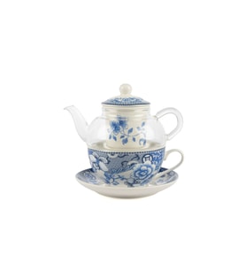 Blue Garden Tek Kşilik Demlik Fincan Butik Mutfak