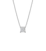 Kadın Moissanite Tek Taş Model Gümüş Kolye