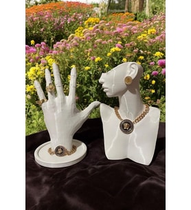 21cm Dekoratif Takı Organizer Manken Standı Set Şık Makyaj Mücevher Kolye Tasarım Sergi Yüzük DLC3D