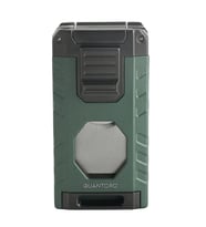 Quantoro Üç Torch Pürmüz Easy S/İğneli/Delicili Yeşil Metal Puro Çakmağı - TRZ1166