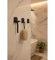 3’lü Yapışkanlı Metal Jilet ve Lif Askısı Mat Siyah