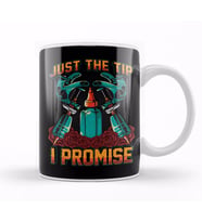 Funny Just The Tip I Promise Tattoo Artist Ink Pun Kupa Bardak Porselen