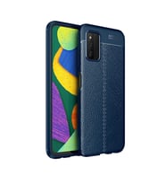 Galaxy A03S Kılıf Zore Niss Deri Desenli Silikon Kılıf (Lacivert)
