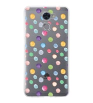 PrintiFy Huawei Y7 Prime ile Uyumlu 1mm Slim Fit Water Color 6 Baskılı Şeffaf  Kılıf
