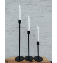 Lyla Candle3 'lü Mumluk, Şamdan Seti Siyah