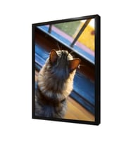 Kedi Çerçeveli Mdf Tablo