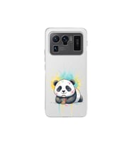 Xiaomi Mi 11 Ultra ile Uyumlu Splash Panda Tasarımlı Şeffaf Silikon Kılıf