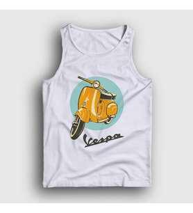 Presmono Unisex Beyaz Vintage Vespa Motorsiklet Scooter Atlet 444857tt
