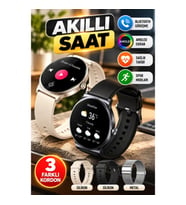 AMOLED Ekranlı Akıllı Saat – Bluetooth Sesli Görüşme ve 3 Farklı Kordon