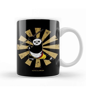 Kung Fu Panda Retro Japanese Kupa Bardak Porselen