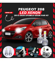 Peugeot 208 2012-2020 Uzun Far Uyumlu Şimşek Etkili Led Xenon Performance Series H7