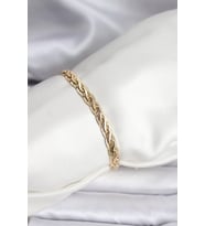 14K Gold Renk Kaplama Lazer Zincir Model CM Kadın Bileklik - TJ-BB8125