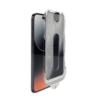 iPhone 12 Pro Max Kolay Uygulama Aparatlı Dust Proof Temperli Cam Ekran Koruyucu (Siyah)