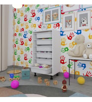 Kenzlife sepetli mutfak dolabı ruberu byz 086x45x30 banyo oyuncak çamaşır beyaz 6 lı sepet (Karışık)