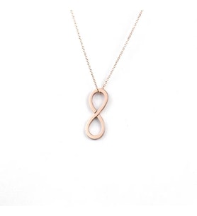 Kişiye Özel Sonsuzluk Model Kolye 925K Gümüş (Rose)