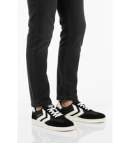 Hummel Beyaz Kaymaz Süet Detaylı Esnek Hafif Unisex Sneaker 227912 VM78 CPH RS (Siyah - Beyaz)