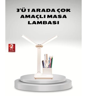 Kısılabilir LED Masa Lambası – Kalemlik ve Telefon Standlı Göz Yormayan Işık