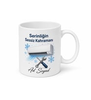 Klima Montaj Ustası Yazın Serinleten Kahraman İsim Yazılı Kupa Bardak Hediye