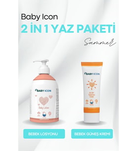 Baby Icon 2 in 1 İkili Yaz Seti Bebek Losyonu & Bebek Güneş Kremi