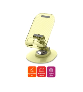 Polosmart PSM143 Telefon Tablet Standı 60° Ayarlanabilir 1000g Taşıma Kapasiteli Sarı