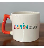 Benim Bedenim, Benim Kararım Baskılı Kadınlar Günü Turuncu Kulplu D Kupa