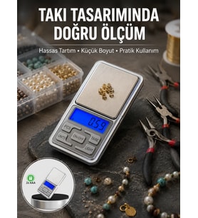 Northcity Yeni Nesil Dijital Hassas Tartı Terazisi - Mavi Işıklı LCD Ekran ve 300g Kapasite