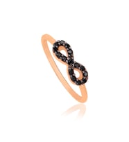 EMILIANO JEWELLERY SİLVER 925 AYAR TAŞLI SONSUZLUK YÜZÜK (Gümüş)