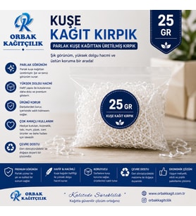 Kuşe Kâğıt Kırpık Dolgu 25 gr Hediyelik Kutu, Paketleme ve Dekorasyon