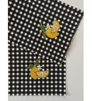 Ladies Design Limon Desen Ekose Kumaş Runner