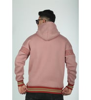 Miron Etnik Nakışlı Sweatshirt Oversize-Gül Kurusu