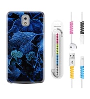 Samsung Note 3 4 5 8 9 20 Ultra 10 Lite Kılıf Kablo Koruma Spiral Silikon Blue Foid 1628