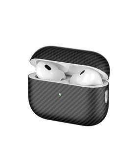 Apple Airpods Pro 2 Uyumlu Zore Airbag 43 600D Karbon Fiber Kulaklık Kılıfı (Siyah)