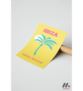 Ibiza Seyahat Posteri, Çerçevesiz Yüksek Kalite Duvar Afişi - Motivasyon Hediyesi