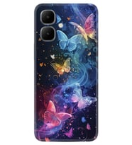 Infinix Smart 10 Kılıf Boutique Baskılı Resimli Neon Kelebekler Pcode -092