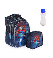 Kabartmalı Spiderman Çanta + Beslenme + Suluk - İlkokul Çantası - Çocuk Çanta - Örümcek Adam Çanta (Karışık)
