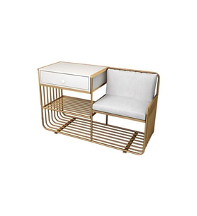 Loren Gold Metal Benç Ayakkabılık