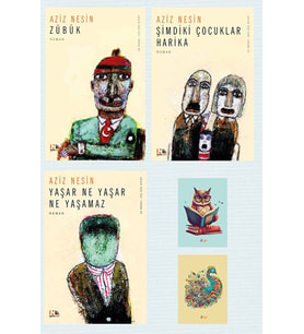Zübük - Şimdiki Çocuklar Harika - Yaşar Ne Yaşar Ne Yaşamaz - Aziz Nesin - Not Defterli Seti (Renksiz)