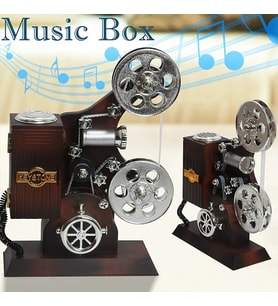 Film Makinesi Görünümlü Müzik Kutusu