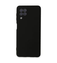 Samsung Galaxy A22 Kılıf Nano İçi Kadife Silikon - Siyah