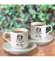 Minnie Mouse & Yılbaşı & Mutlu Yıllar Tasarımlı İkili Türk Kahvesi Fincanı Seti Kişiye Özel