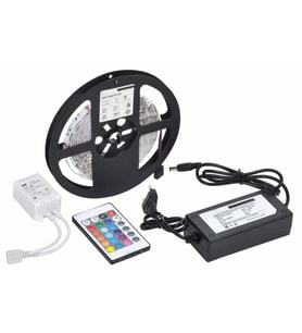 5 MT 3 Cipli Rgb Şerit Led Silikonlu Adaptör Uzaktan Kumanda Tak Çalıştır TG-V 0033