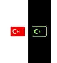 Türk Bayrağı Silikon Fosforlu Arma