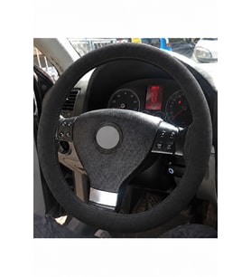 Vw Passat B6 Direksiyon Kılıfı Alcantara Süet Monza Black Serisi Siyah 2005-2010