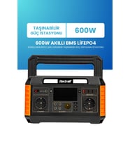 Electroll 600W Akıllı BMS LiFePO4 Güneş Enerjili Taşınabilir Güç Depolama İstasyonu