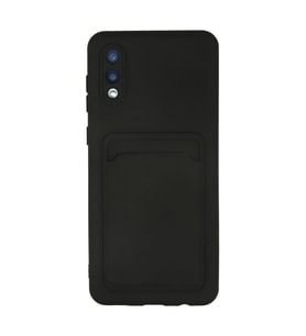 Samsung Galaxy A02 Kılıf Kelvin Kartvizitli Silikon - Siyah