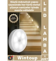 #Lamba Şarjlı USB Mıknatıslı Mutfak Dolap İçi Gece Armatürü Kızılötesi Hareket Sensörlü Led Lamba