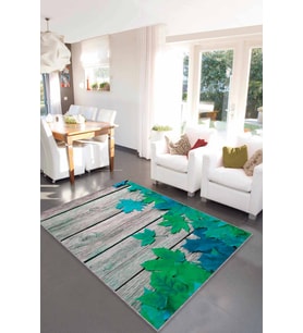 Zümrüt Çınar 3D Kaymaz Taban Makinede Yıkanabilir Halı CNR06 - 100 x 160 cm